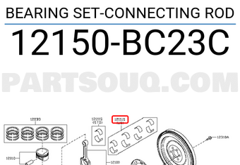 Nissan 12150BC23C BEARING SET-CONNECTING ROD