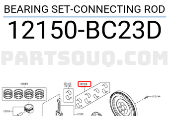 Nissan 12150BC23D BEARING SET-CONNECTING ROD