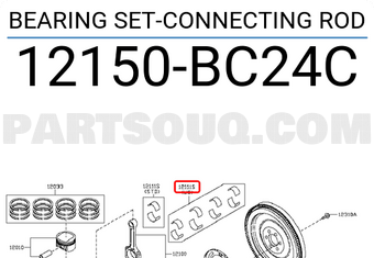Nissan 12150BC24C BEARING SET-CONNECTING ROD