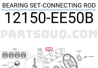 Nissan 12150EE50B BEARING SET-CONNECTING ROD