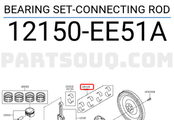 Nissan 12150EE51A BEARING SET-CONNECTING ROD