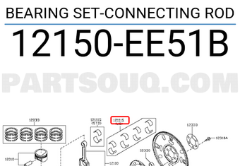 Nissan 12150EE51B BEARING SET-CONNECTING ROD