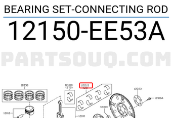 Nissan 12150EE53A BEARING SET-CONNECTING ROD