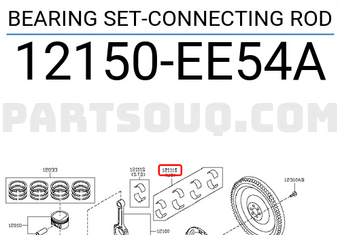 Nissan 12150EE54A BEARING SET-CONNECTING ROD