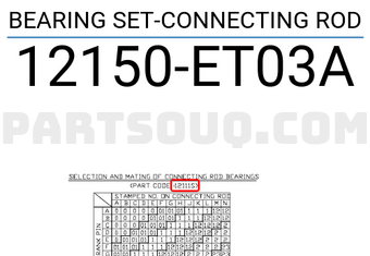 Nissan 12150ET03A BEARING SET-CONNECTING ROD
