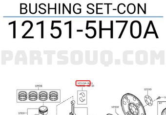 Nissan 121515H70A BUSHING SET-CON