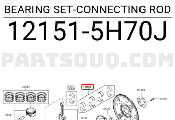 Nissan 121515H70J BEARING SET-CONNECTING ROD