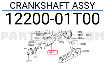 Nissan 1220001T00 CRANKSHAFT ASSY
