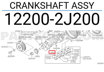Nissan 122002J200 CRANKSHAFT ASSY