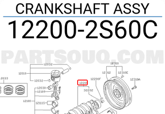Nissan 122002S60C CRANKSHAFT ASSY