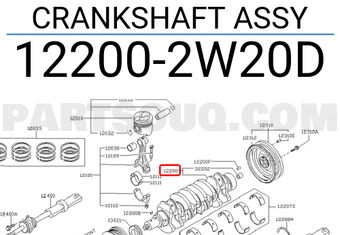 Nissan 122002W20D CRANKSHAFT ASSY