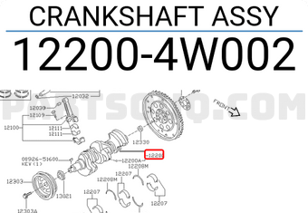 Nissan 122004W002 CRANKSHAFT ASSY