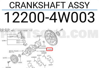 Nissan 122004W003 CRANKSHAFT ASSY