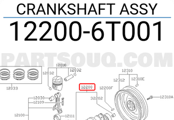 Nissan 122006T001 CRANKSHAFT ASSY
