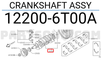 Nissan 122006T00A CRANKSHAFT ASSY