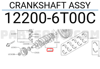 Nissan 122006T00C CRANKSHAFT ASSY
