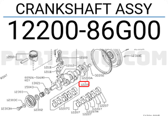 Nissan 1220086G00 CRANKSHAFT ASSY
