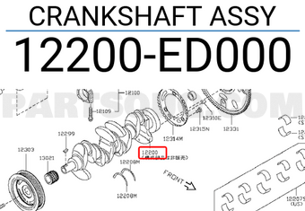 Nissan 12200ED000 CRANKSHAFT ASSY