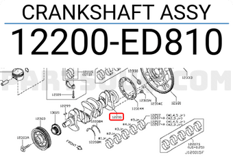 Nissan 12200ED810 CRANKSHAFT ASSY