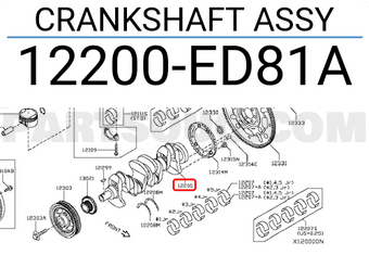Nissan 12200ED81A CRANKSHAFT ASSY