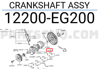Nissan 12200EG200 CRANKSHAFT ASSY