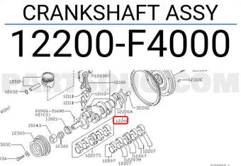Nissan 12200F4000 CRANKSHAFT ASSY