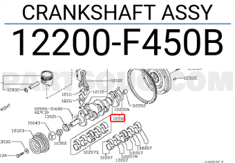 Nissan 12200F450B CRANKSHAFT ASSY