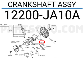 Nissan 12200JA10A CRANKSHAFT ASSY