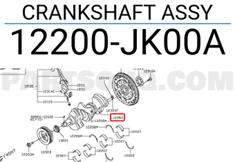 Nissan 12200JK00A CRANKSHAFT ASSY