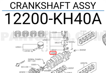 Nissan 12200KH40A CRANKSHAFT ASSY