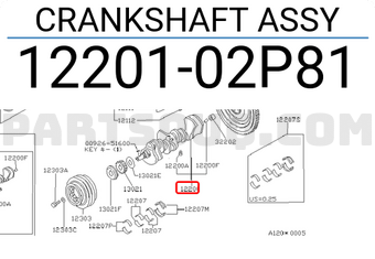 Nissan 1220102P81 CRANKSHAFT ASSY
