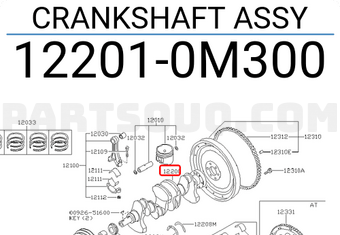 Nissan 122010M300 CRANKSHAFT ASSY
