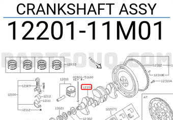 Nissan 1220111M01 CRANKSHAFT ASSY