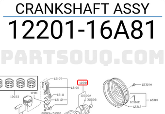 Nissan 1220116A81 CRANKSHAFT ASSY