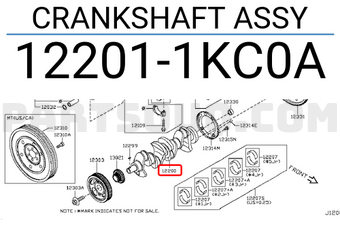 Nissan 122011KC0A CRANKSHAFT ASSY