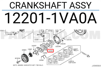 Nissan 122011VA0A CRANKSHAFT ASSY
