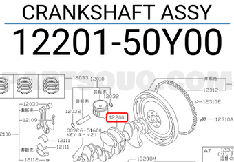 Nissan 1220150Y00 CRANKSHAFT ASSY