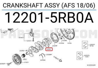 Nissan 122015RB0A CRANKSHAFT ASSY (AFS 18/06)