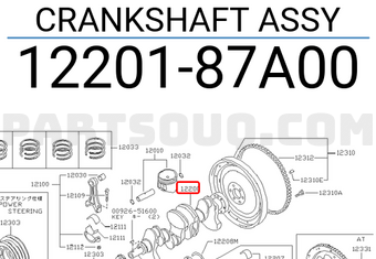 Nissan 1220187A00 CRANKSHAFT ASSY