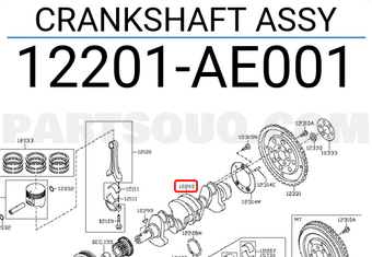 Nissan 12201AE001 CRANKSHAFT ASSY