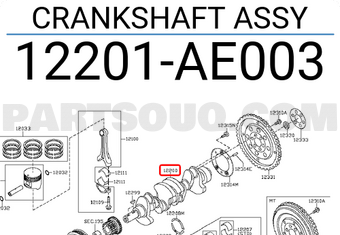 Nissan 12201AE003 CRANKSHAFT ASSY