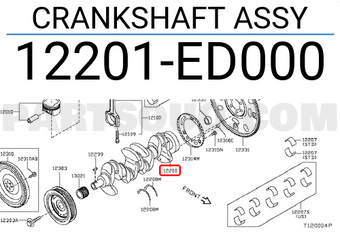 Nissan 12201ED000 CRANKSHAFT ASSY