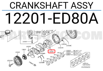 Nissan 12201ED80A CRANKSHAFT ASSY