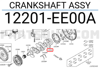 Nissan 12201EE00A CRANKSHAFT ASSY