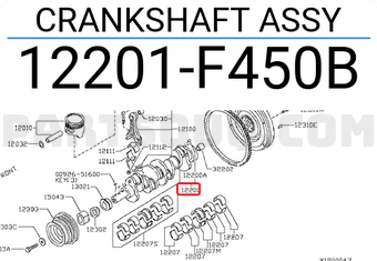 Nissan 12201F450B CRANKSHAFT ASSY
