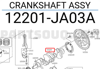 Nissan 12201JA03A CRANKSHAFT ASSY