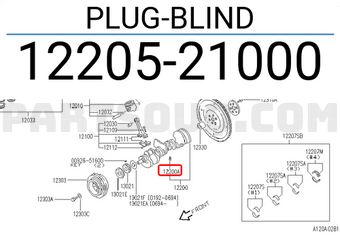 Nissan 1220521000 PLUG-BLIND
