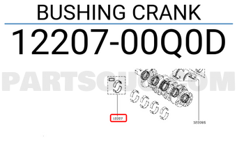 Nissan 1220700Q0D BUSHING CRANK