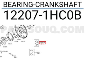 Nissan 122071HC0B BEARING-CRANKSHAFT