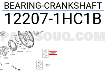 Nissan 122071HC1B BEARING-CRANKSHAFT